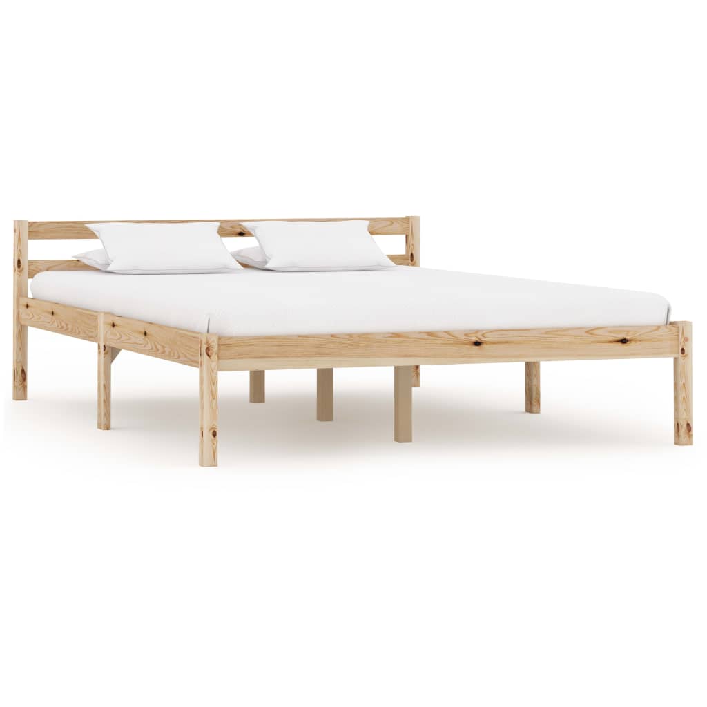 Cadre de lit sans matelas bois massif de pin 140x200 cm - XIOS