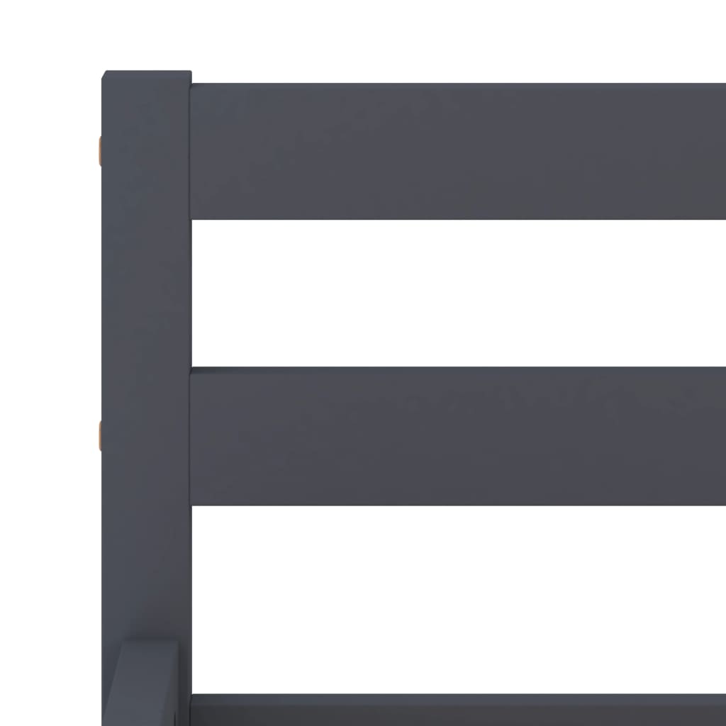 Cadre de lit sans matelas gris bois massif de pin 160x200 cm - XIOS