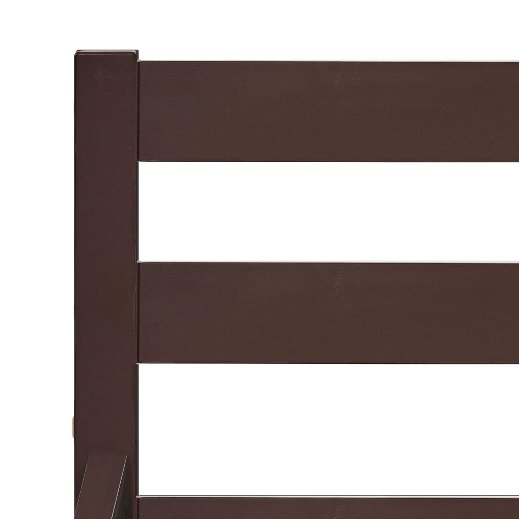 Cadre de lit sans matelas marron foncé pin massif 160x200 cm - XIOS