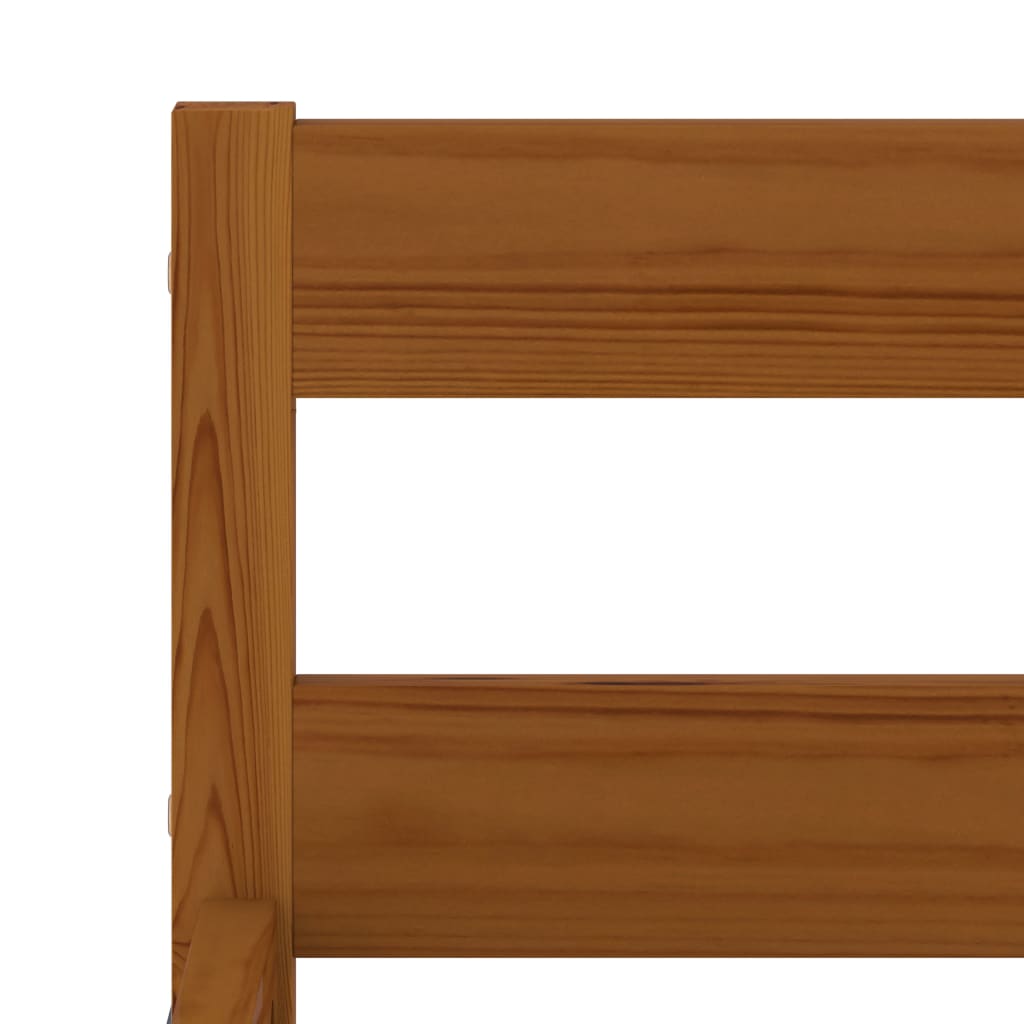 Cadre de lit sans matelas Marron miel Bois pin massif 90x200 cm - XIOS
