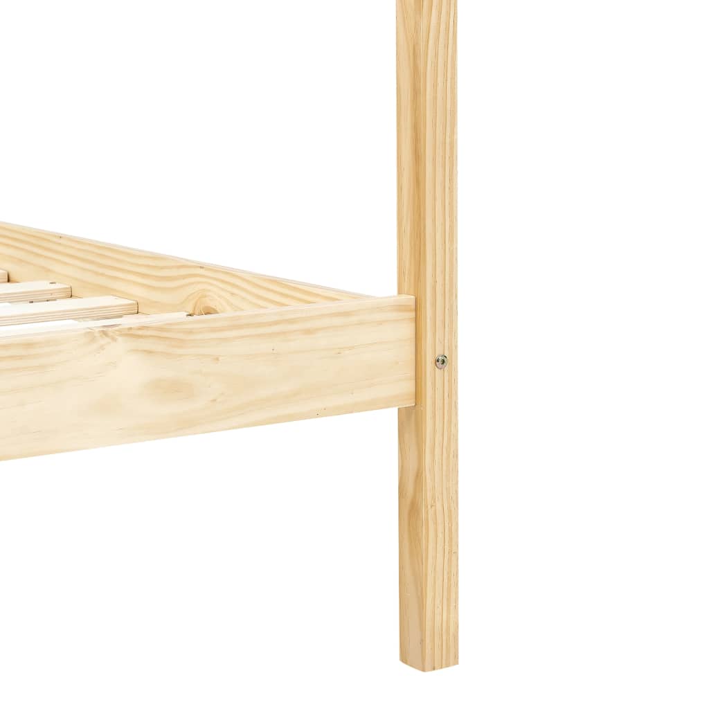 Cadre de lit à baldaquin sans matelas bois massif 100x200 cm - XIOS