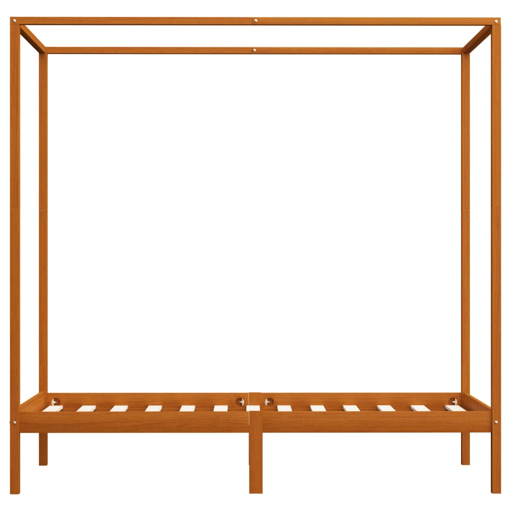 Cadre de lit à baldaquin sans matelas bois massif 90x200 cm - XIOS