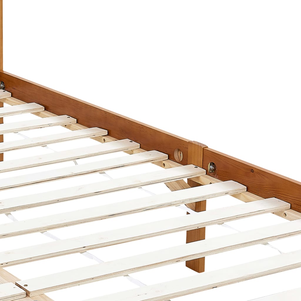 Cadre de lit à baldaquin sans matelas bois massif 90x200 cm - XIOS