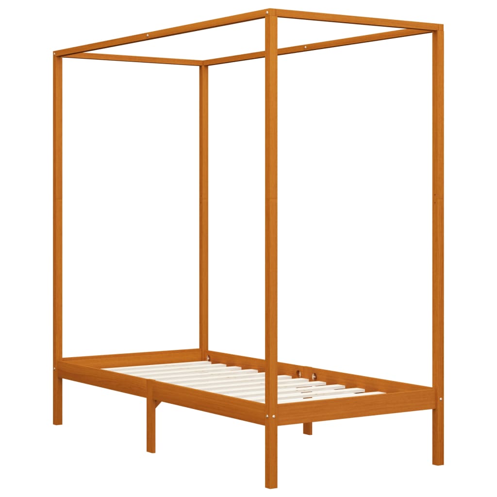 Cadre de lit à baldaquin sans matelas bois massif 100x200 cm - XIOS
