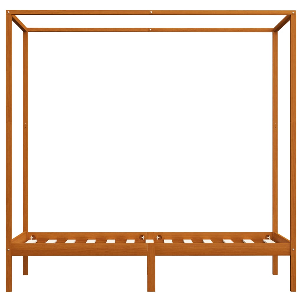 Cadre de lit à baldaquin sans matelas bois massif 100x200 cm - XIOS