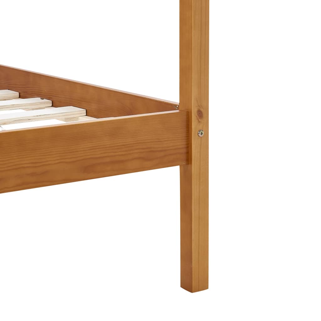 Cadre de lit à baldaquin sans matelas bois massif 100x200 cm - XIOS