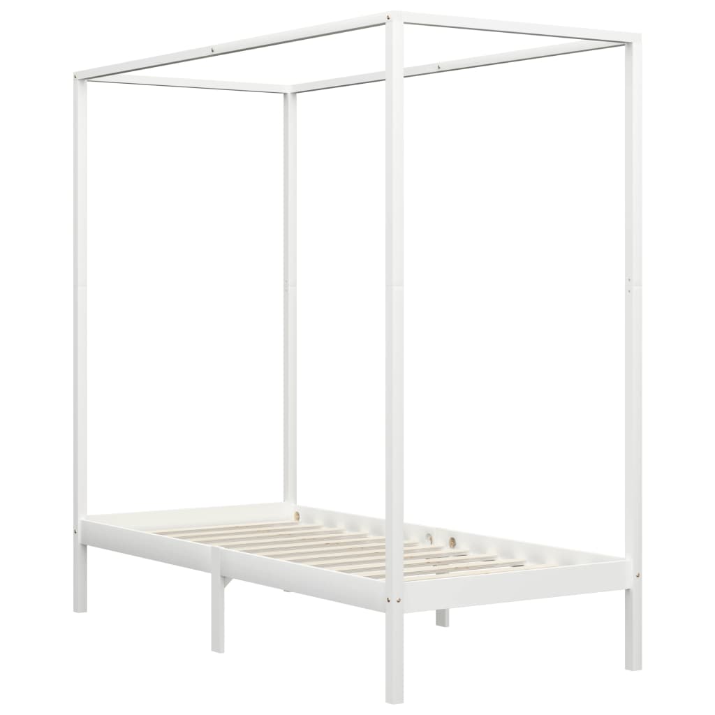 Cadre de lit à baldaquin sans matelas bois massif 100x200 cm - XIOS