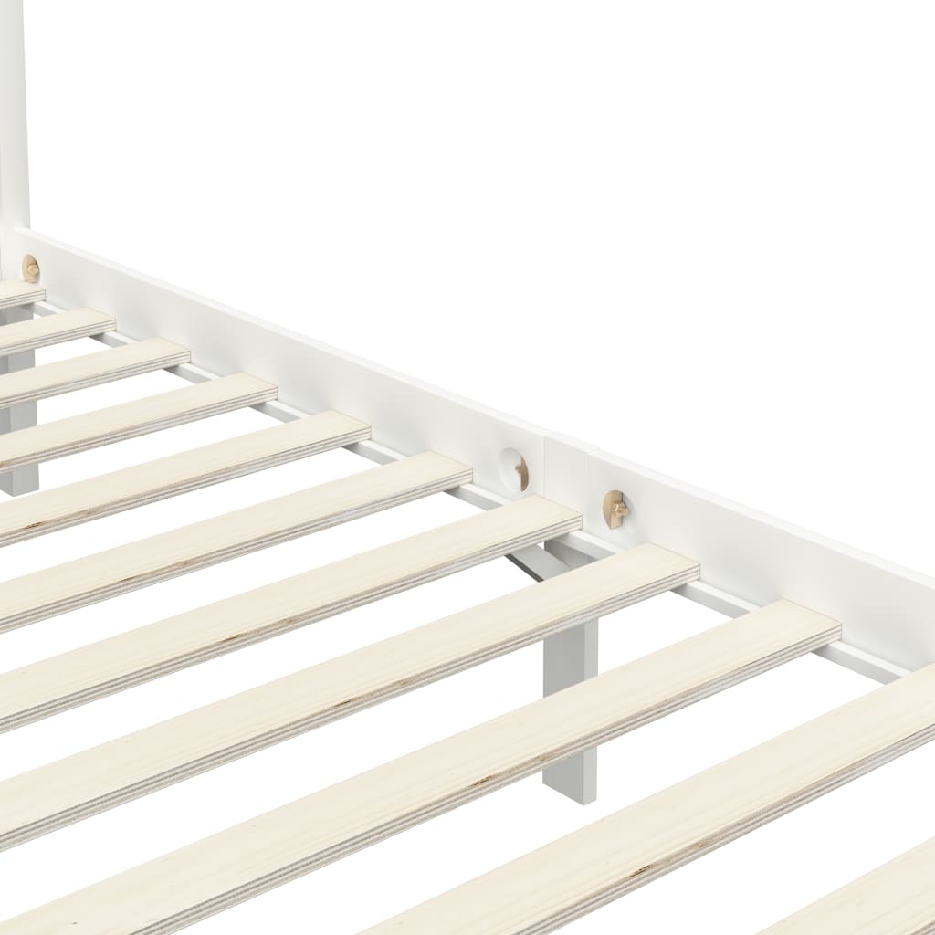 Cadre de lit à baldaquin sans matelas bois massif 100x200 cm - XIOS