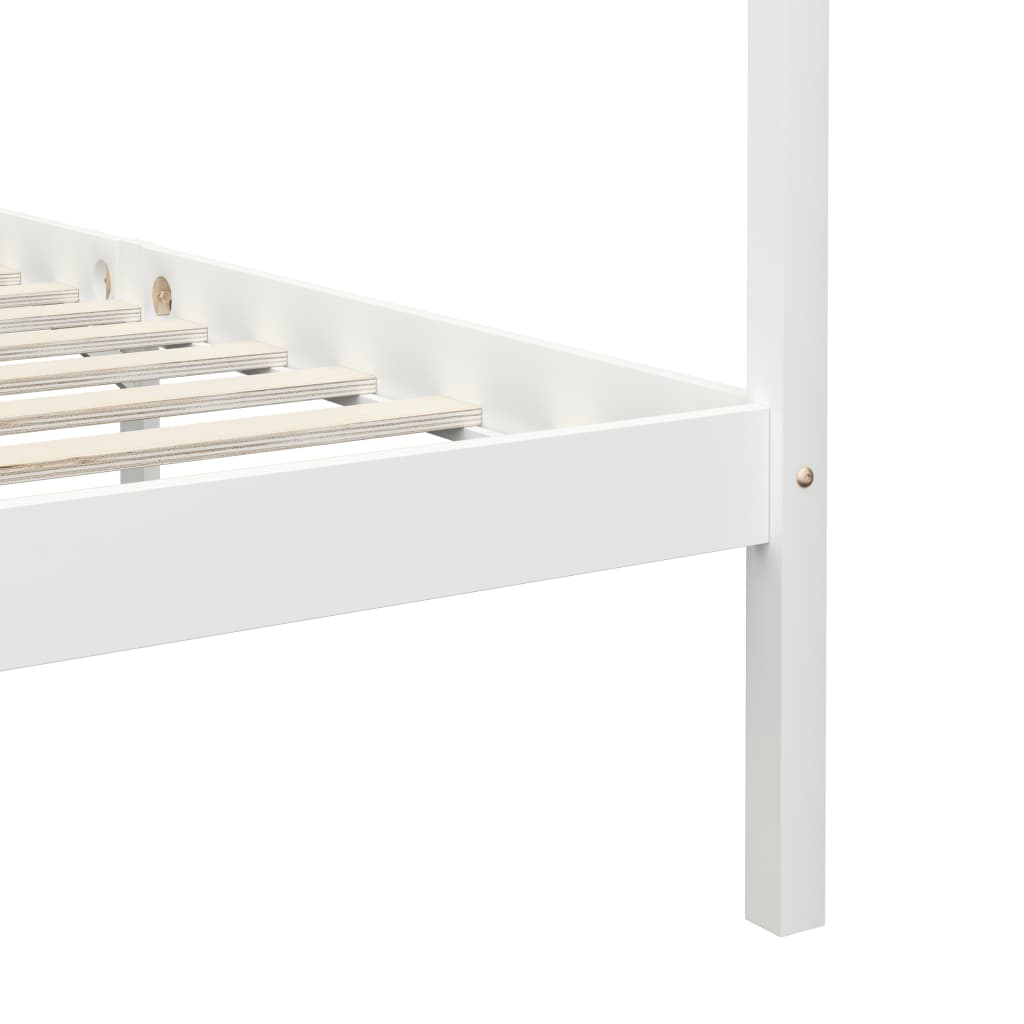 Cadre de lit à baldaquin sans matelas bois massif 100x200 cm - XIOS