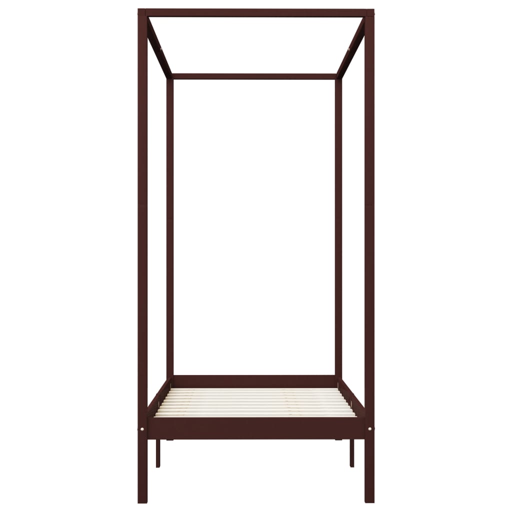 Cadre de lit à baldaquin sans matelas bois massif 90x200 cm - XIOS
