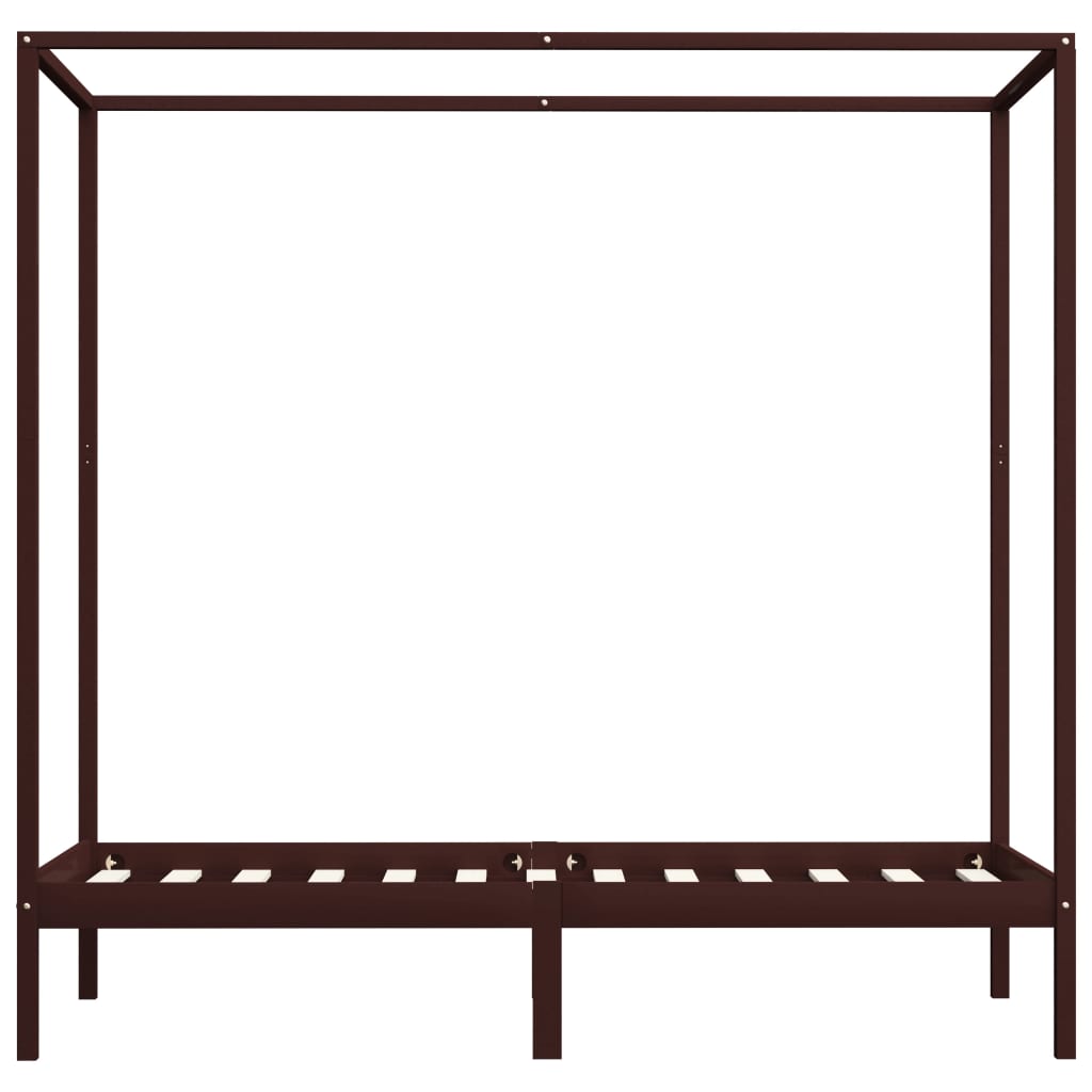 Cadre de lit à baldaquin sans matelas bois massif 100x200 cm - XIOS