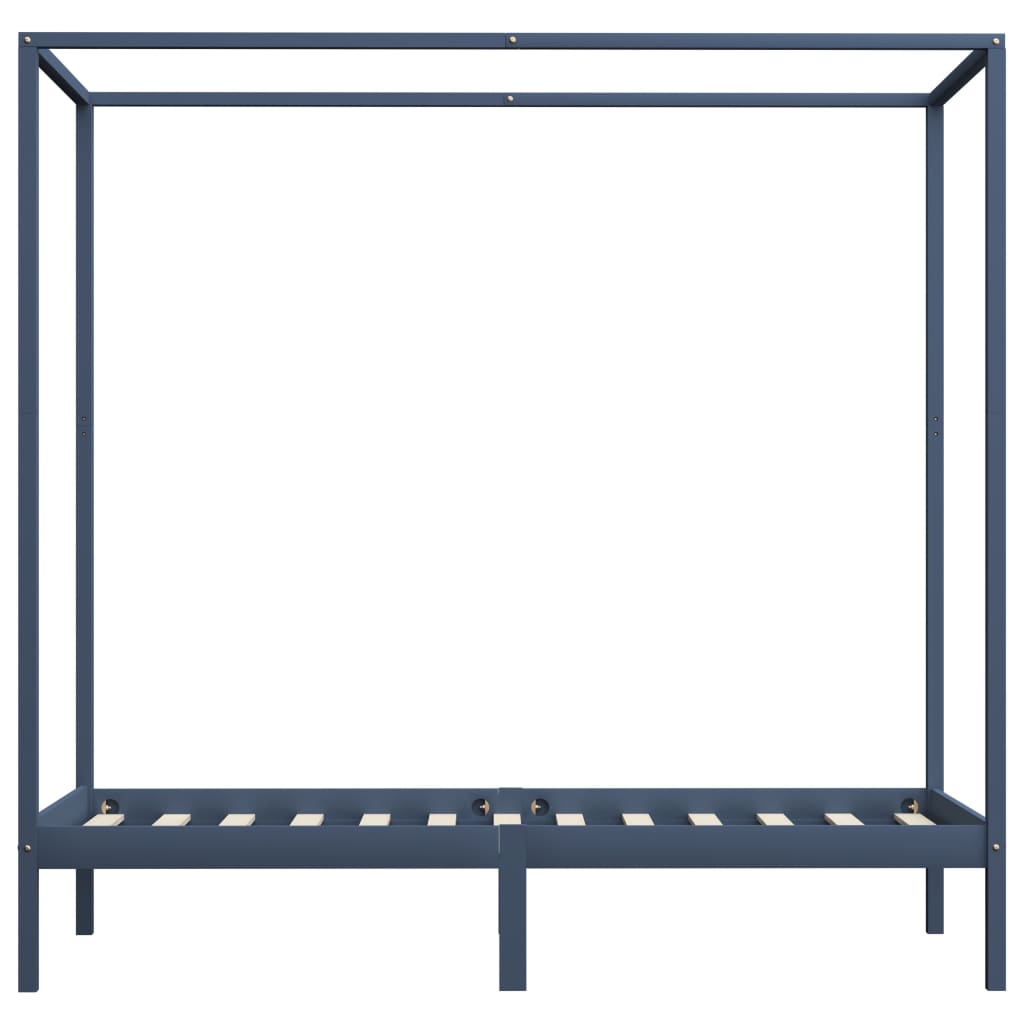 Cadre de lit à baldaquin sans matelas bois massif 100x200 cm - XIOS