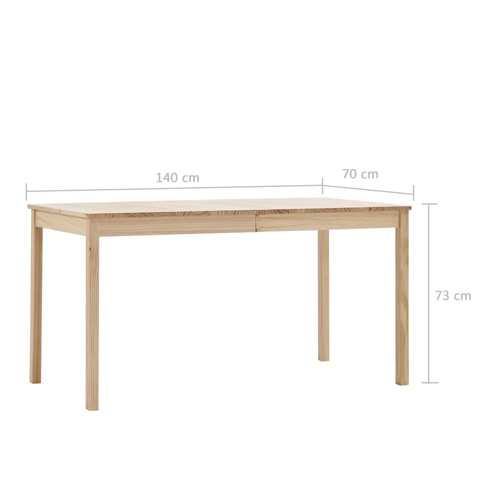 Table de salle à manger 140 x 70 x 73 cm Pin - XIOS