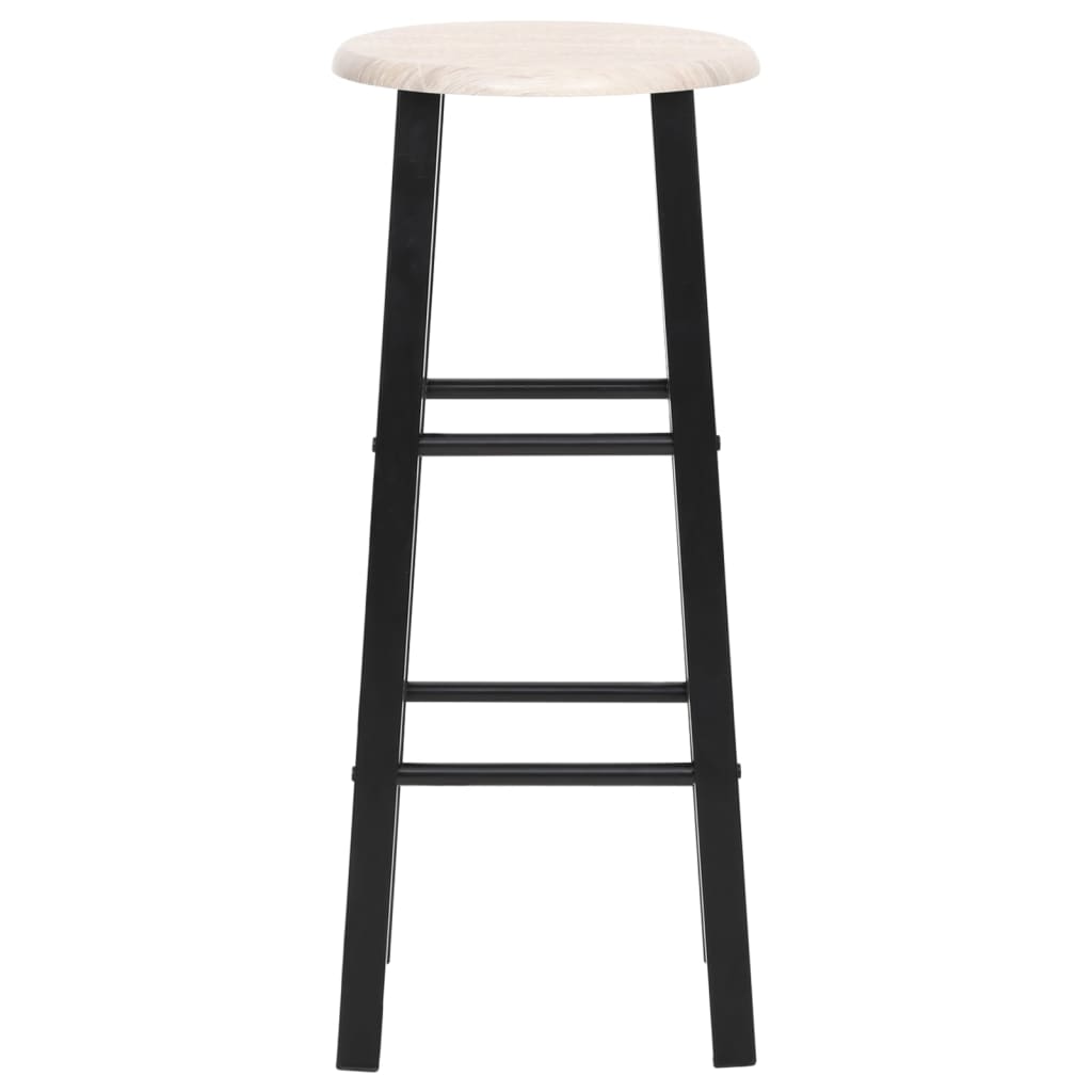 Tabourets de bar lot de 2 noir MDF - XIOS