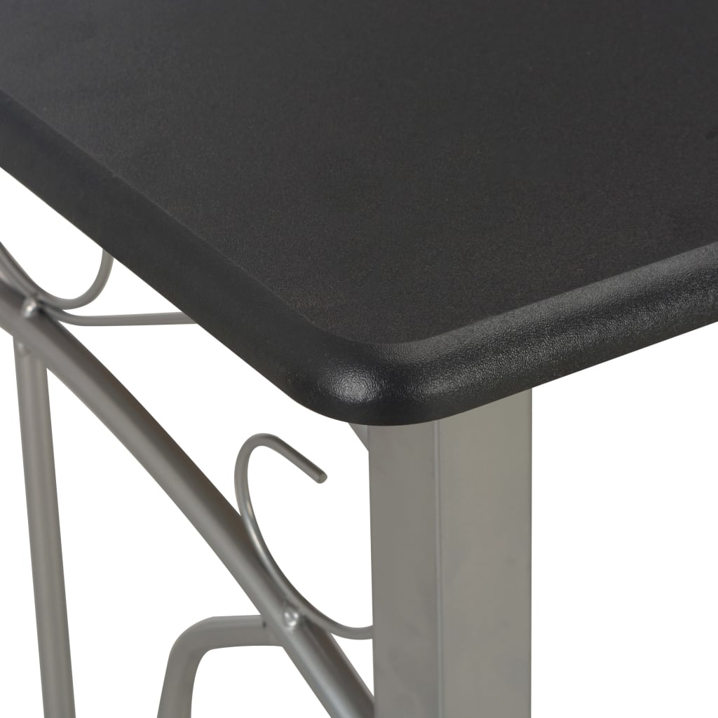 Ensemble de bar 3 pcs Bois et acier Noir - XIOS