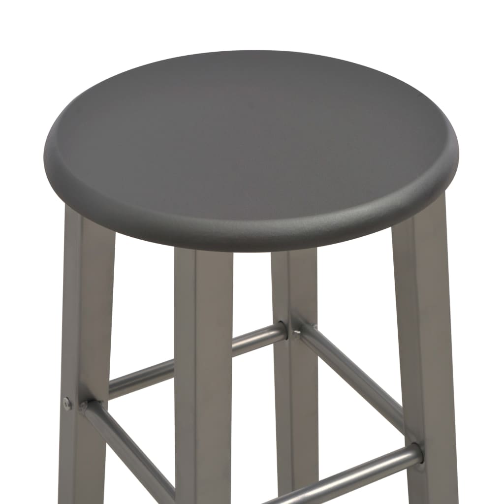 Ensemble de bar 3 pcs Bois et acier Anthracite - XIOS