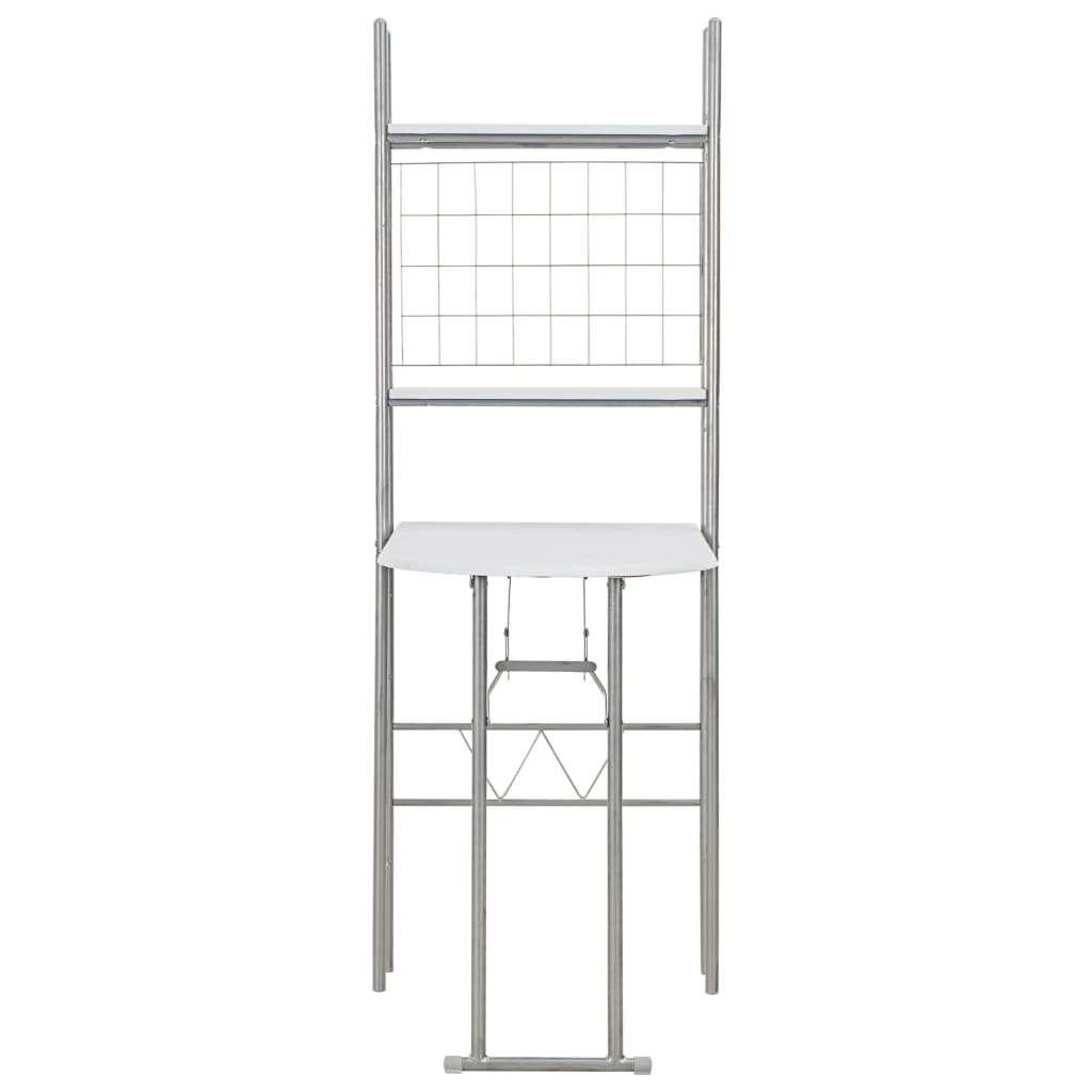 Ensemble à dîner pliant 3 pcs et étagère de rangement MDF acier - XIOS