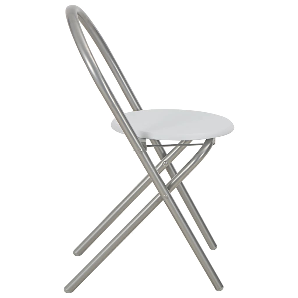 Ensemble à dîner pliant 3 pcs et étagère de rangement MDF acier - XIOS