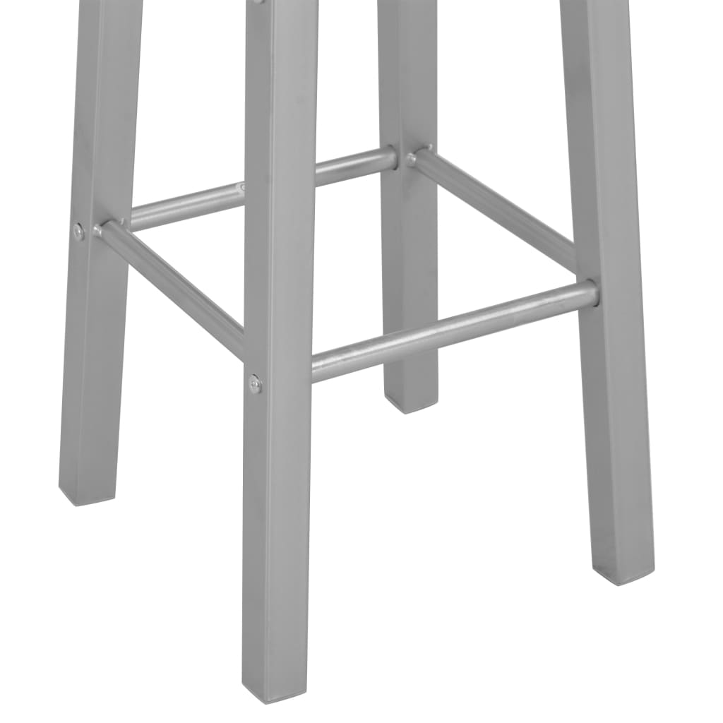 Tabourets de bar lot de 2 argenté MDF - XIOS