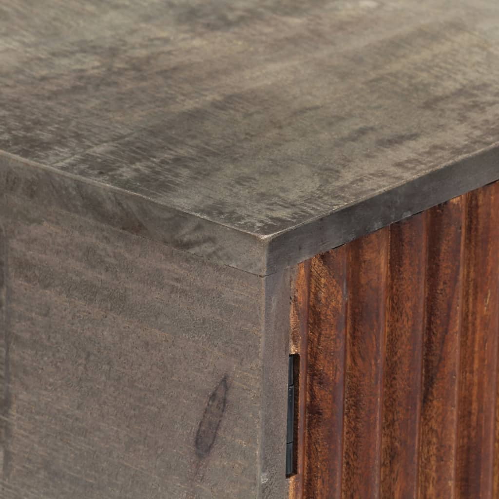 Table console Gris 120x35x75 cm Bois de manguier massif brut - XIOS