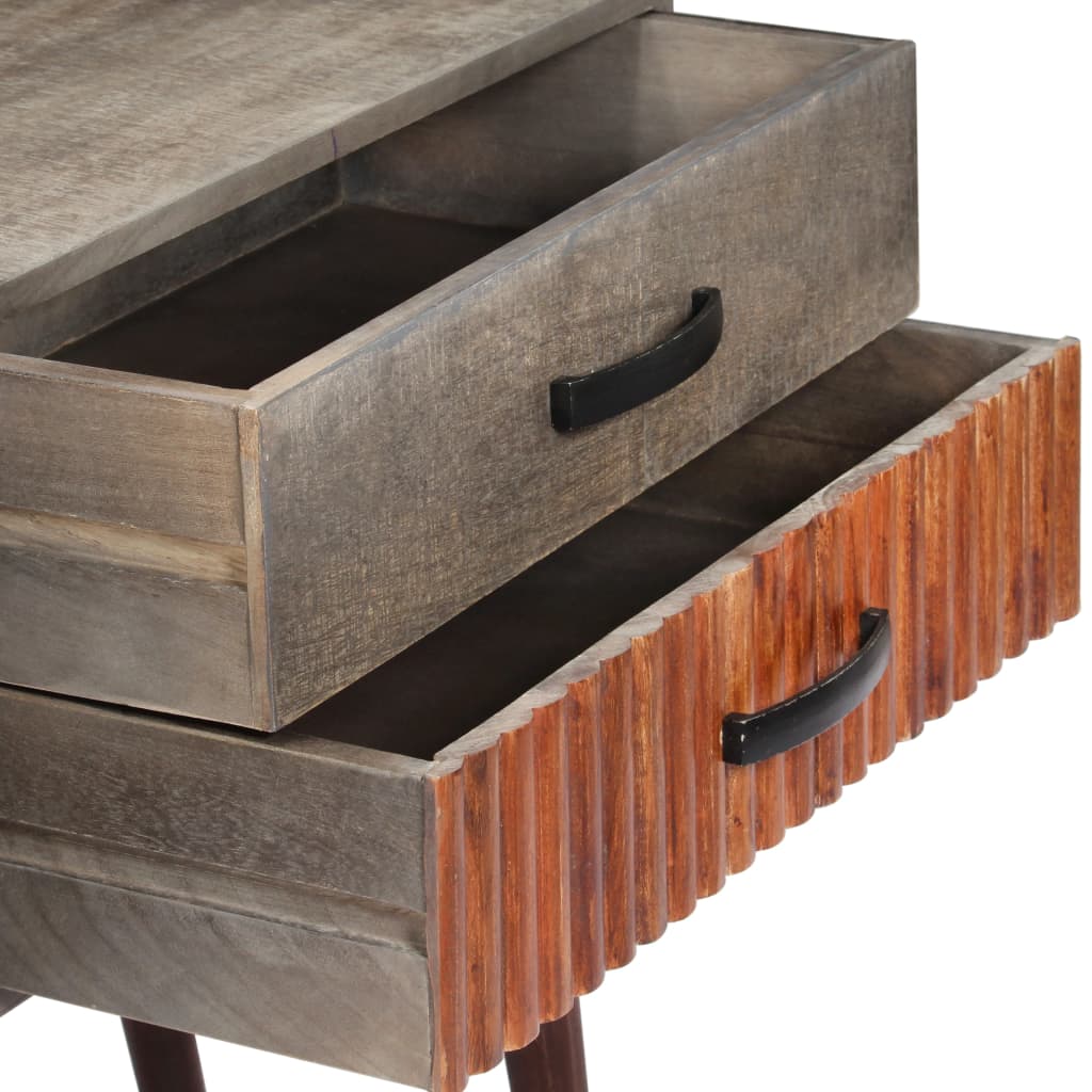 Table console Gris 120x35x75 cm Bois de manguier massif brut - XIOS