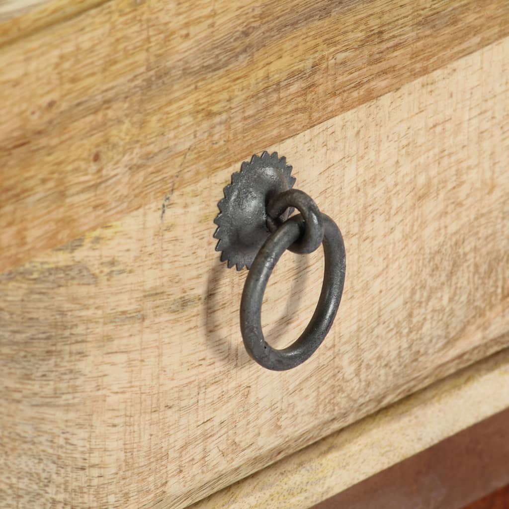 Table de chevet 40 x 30 x 52 cm Bois de manguier massif brut - XIOS