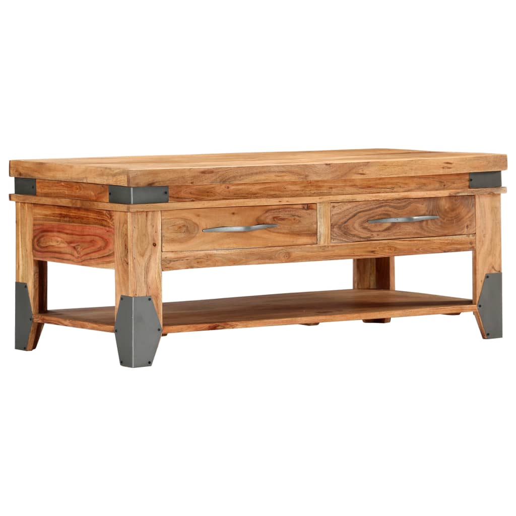 Table basse 110x52x45 cm Bois d'acacia solide - XIOS