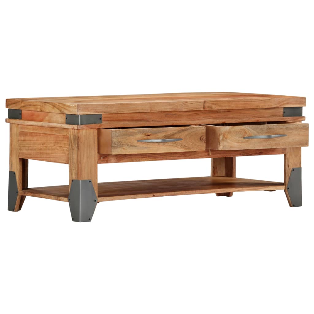 Table basse 110x52x45 cm Bois d'acacia solide - XIOS