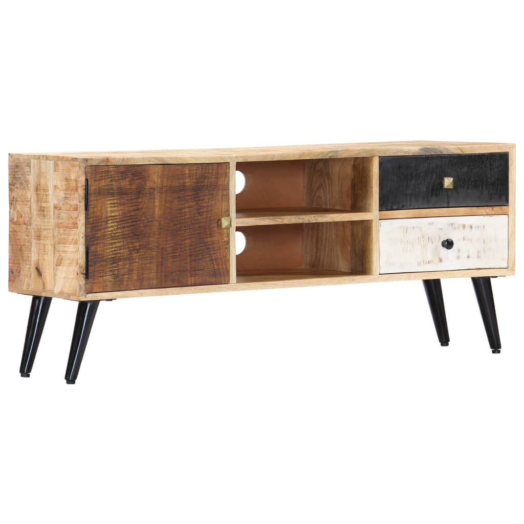 Meuble TV 115x30x47 cm Bois massif de manguier - XIOS