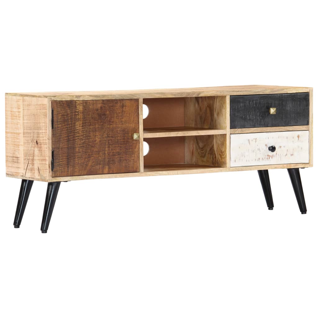 Meuble TV 115x30x47 cm Bois massif de manguier - XIOS