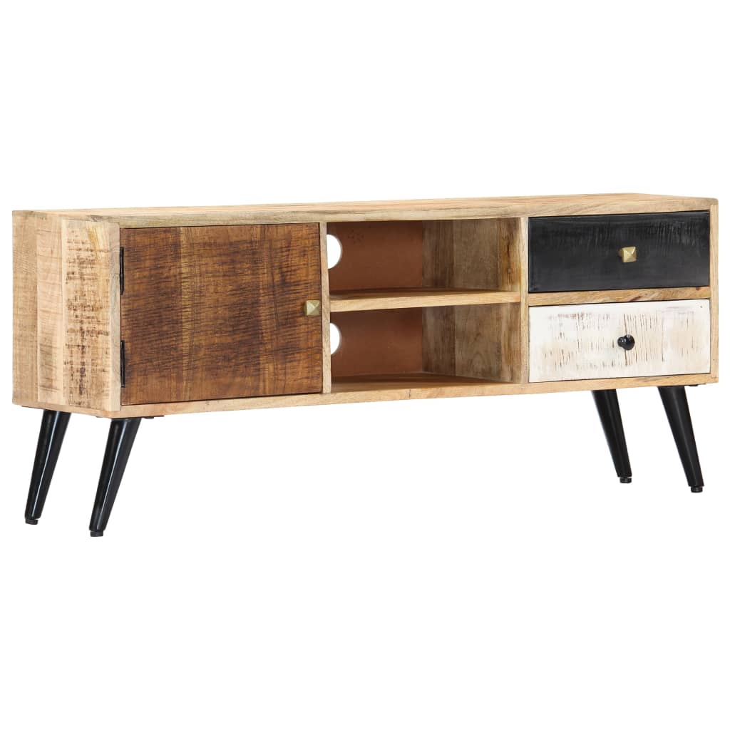 Meuble TV 115x30x47 cm Bois massif de manguier - XIOS