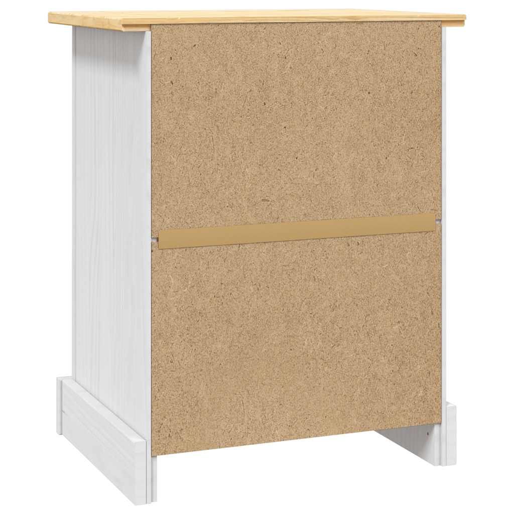 Table de chevet Gamme Corona pin mexicain Blanc 53x39x67 cm - XIOS