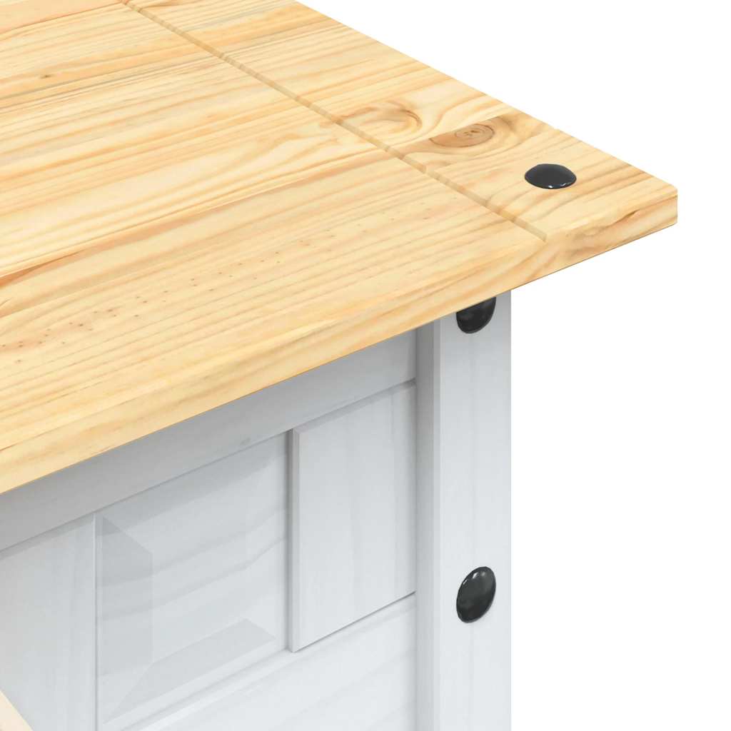 Table basse Pin mexicain Gamme Corona Blanc 100x55x44 cm - XIOS