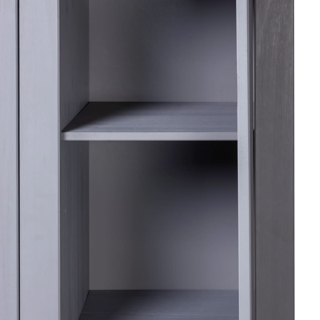 Garde-robe 3 portes Gris 118x50x171,5 cm Pin Assortiment Panama - XIOS