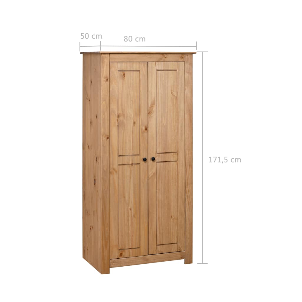 Garde-robe 80x50x171,5 cm Pin massif Assortiment Panama - XIOS