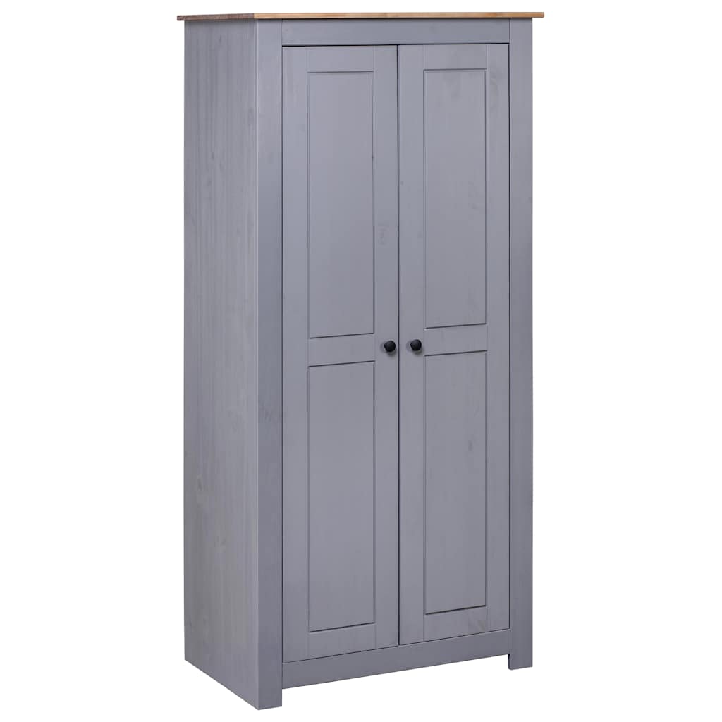 Garde-robe Gris 80x50x171,5 cm Pin massif Assortiment Panama - XIOS
