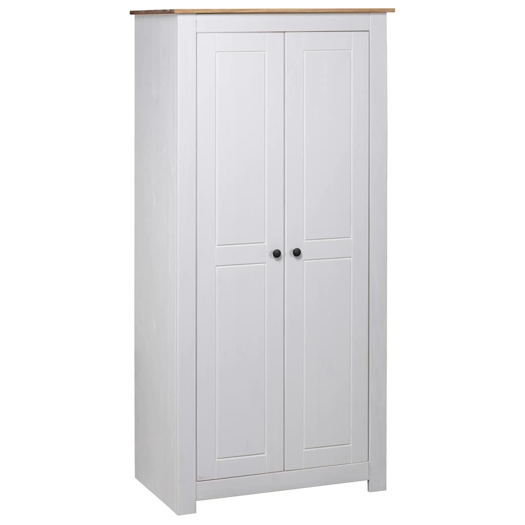 Garde-robe Blanc 80x50x171,5 cm Pin massif Assortiment Panama - XIOS