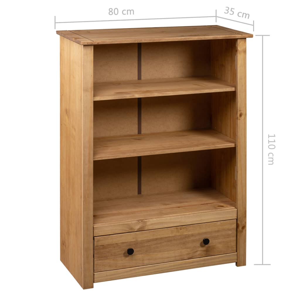 Bibliothèque 80x35x110 cm Bois de pin massif Assortiment Panama - XIOS