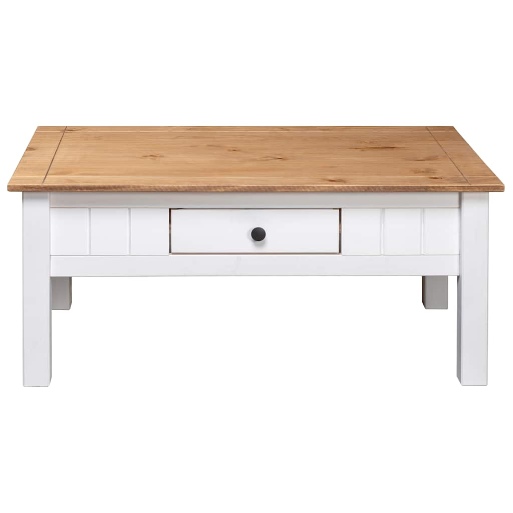Table basse Blanc 100x60x45 cm Pin massif Assortiment Panama - XIOS
