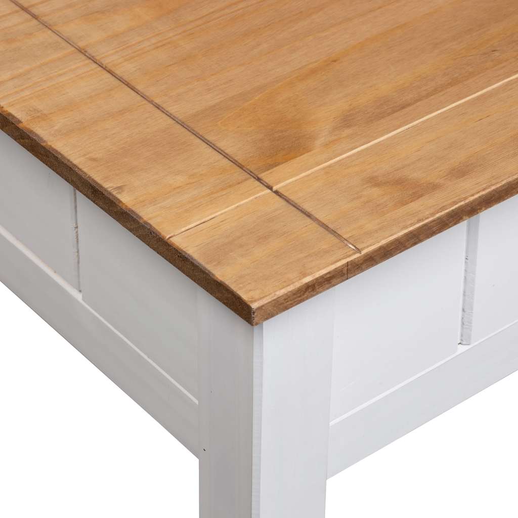 Table basse Blanc 100x60x45 cm Pin massif Assortiment Panama - XIOS