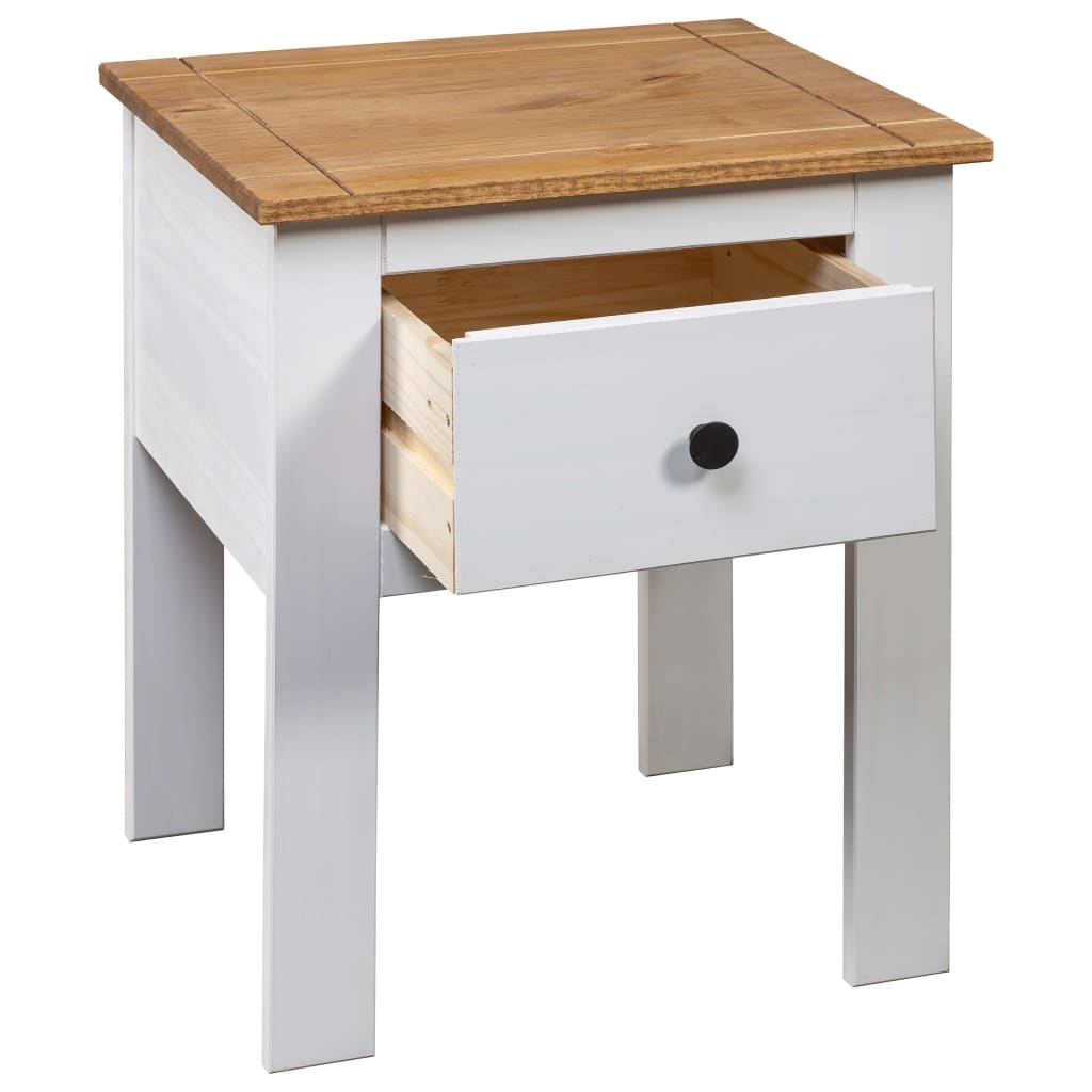 Table de chevet Blanc 46x40x57 cm Pin Gamme Panama - XIOS