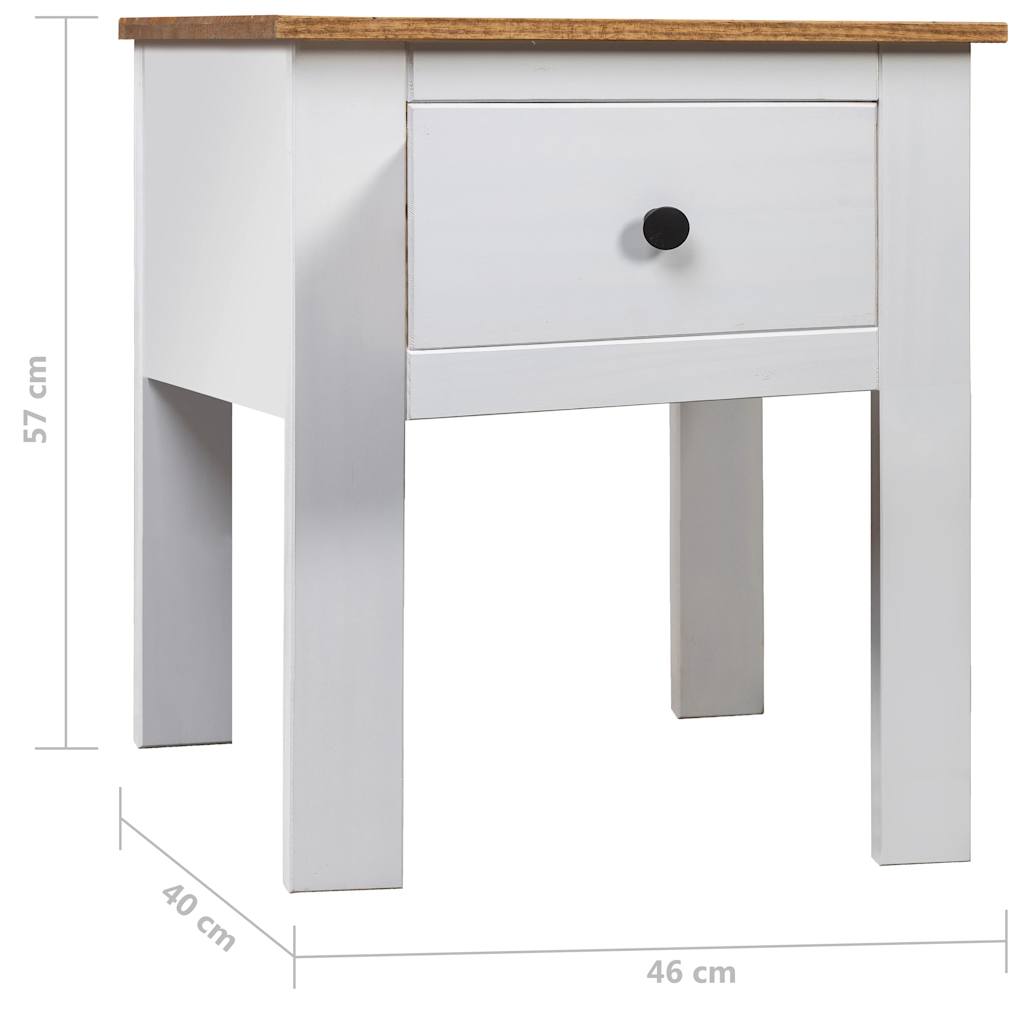 Table de chevet Blanc 46x40x57 cm Pin Gamme Panama - XIOS