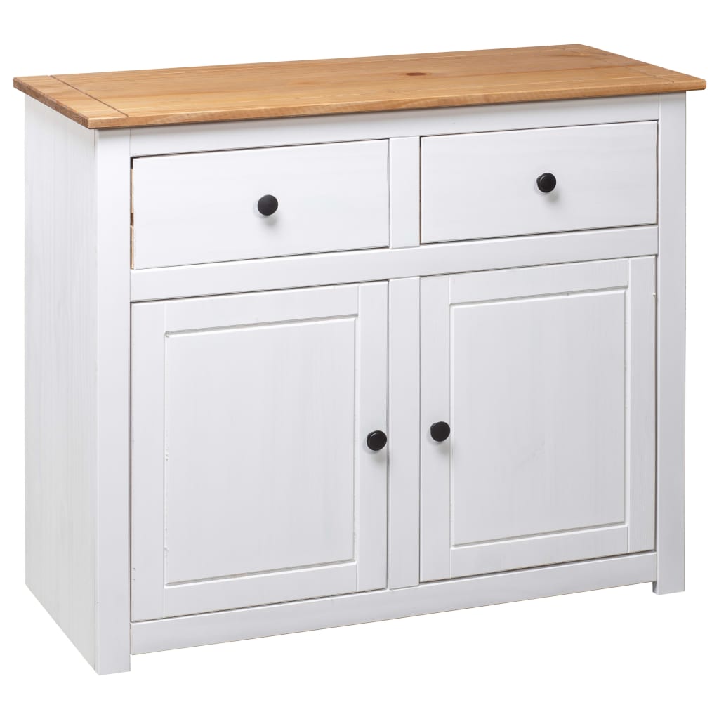 Buffet Blanc 93x40x80 cm Pin Gamme Panama - XIOS