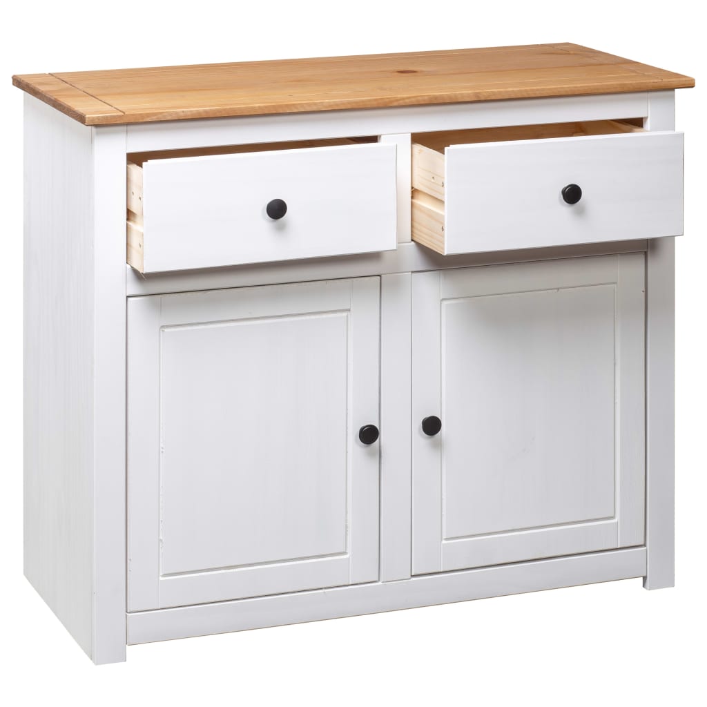 Buffet Blanc 93x40x80 cm Pin Gamme Panama - XIOS