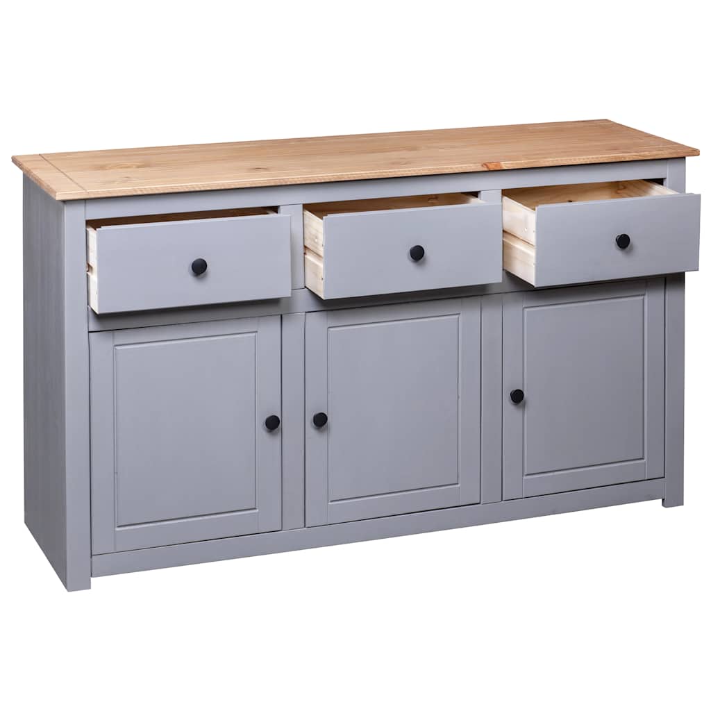 Buffet Gris 135x40x80 cm Pin solide Assortiment Panama - XIOS