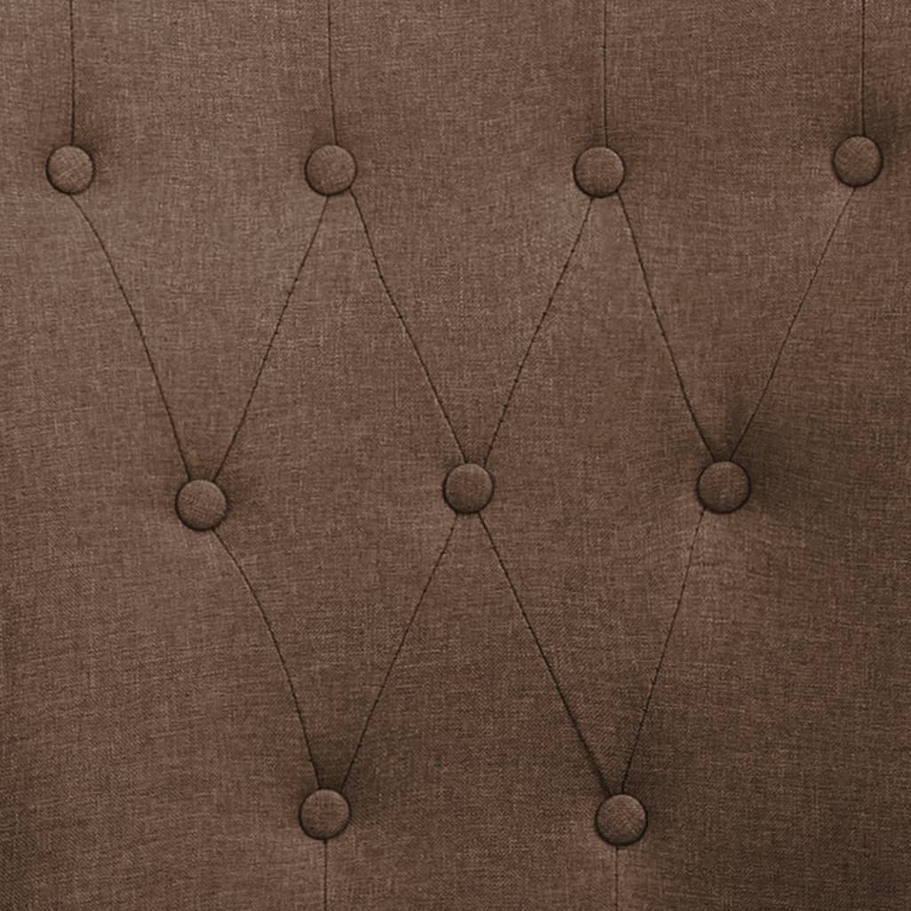 Chaises à manger avec accoudoirs lot de 2 marron tissu