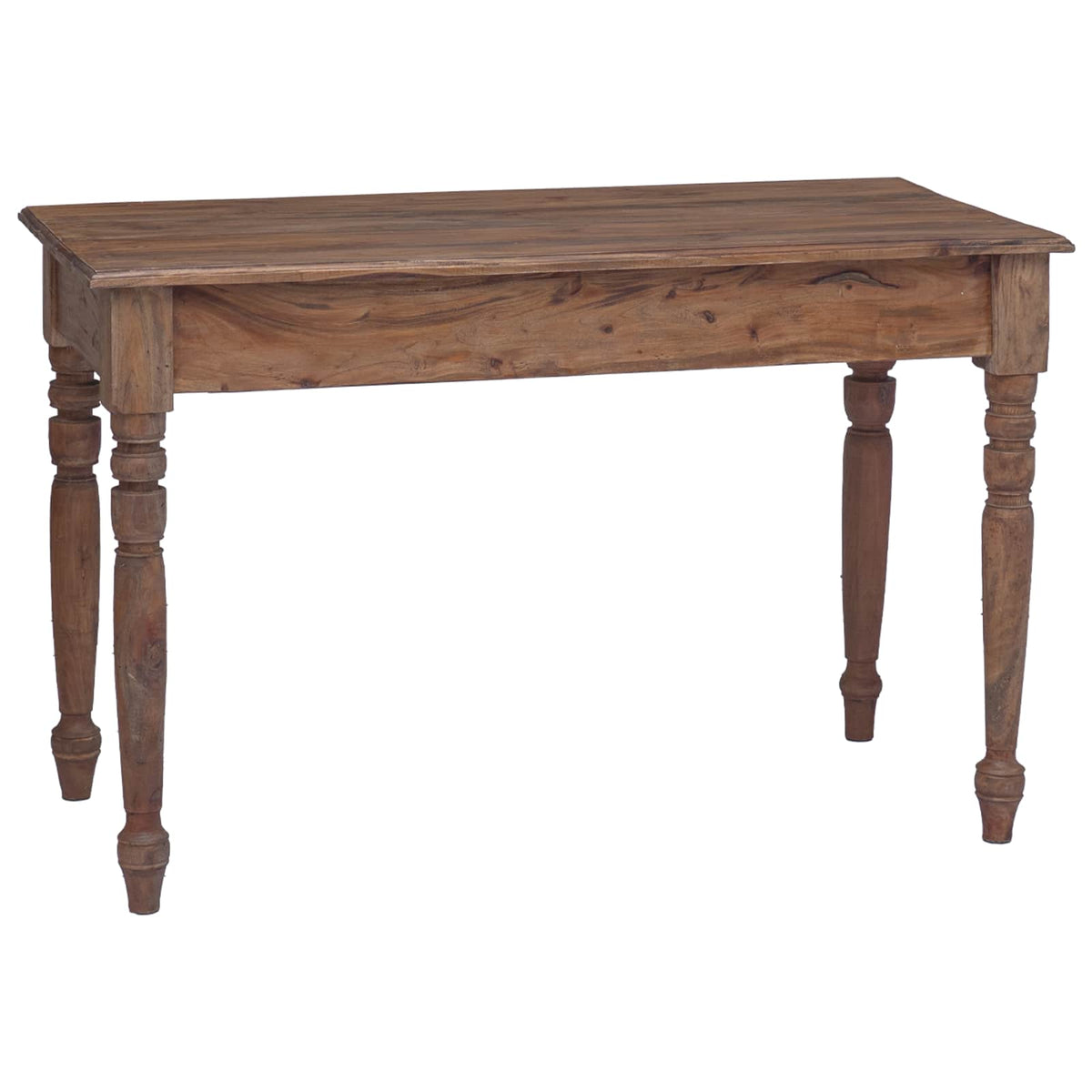 Bureau avec tiroirs 117x57x75 cm bois d'acajou massif