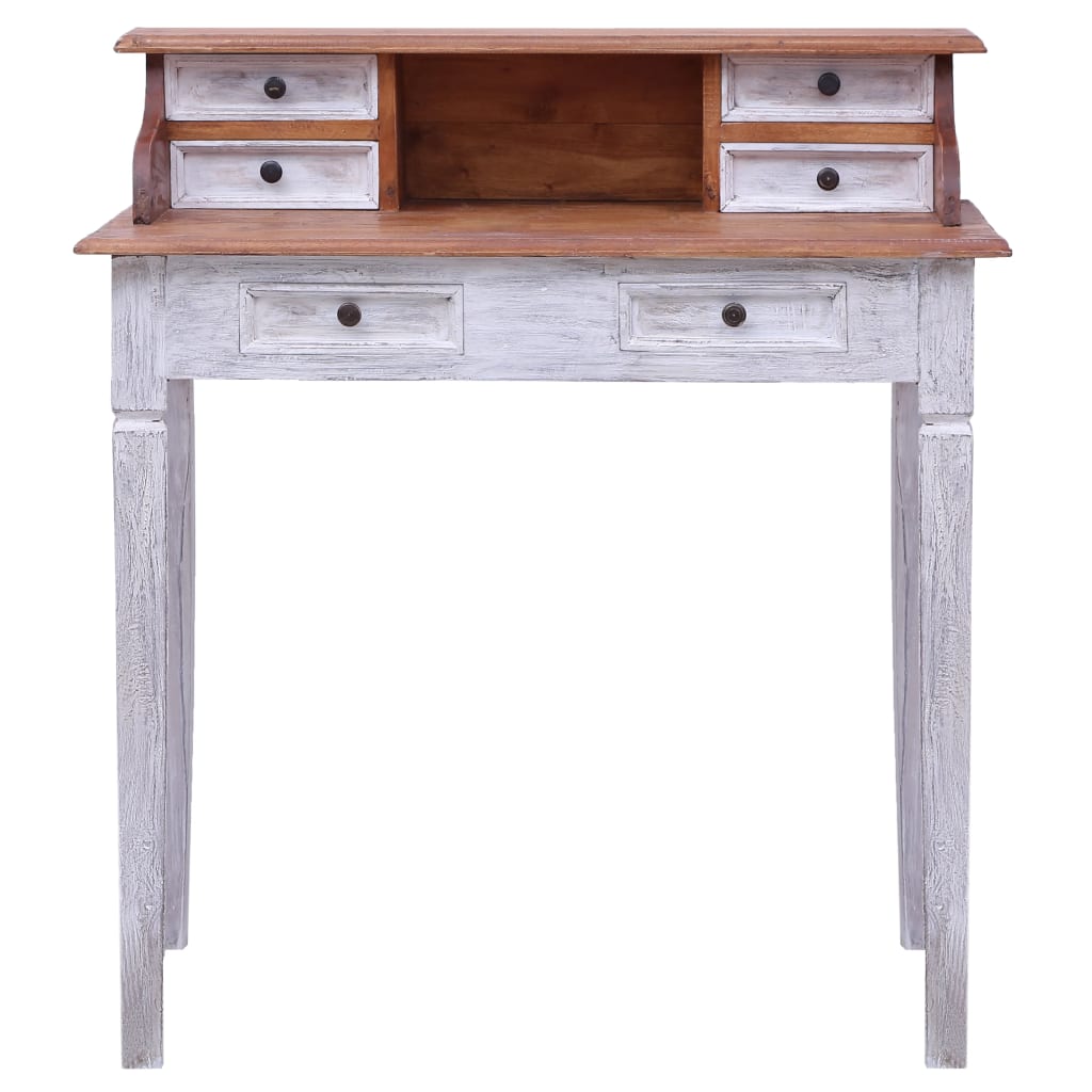 Bureau d'écriture et tiroirs 90x50x101 cm bois massif d'acajou - XIOS