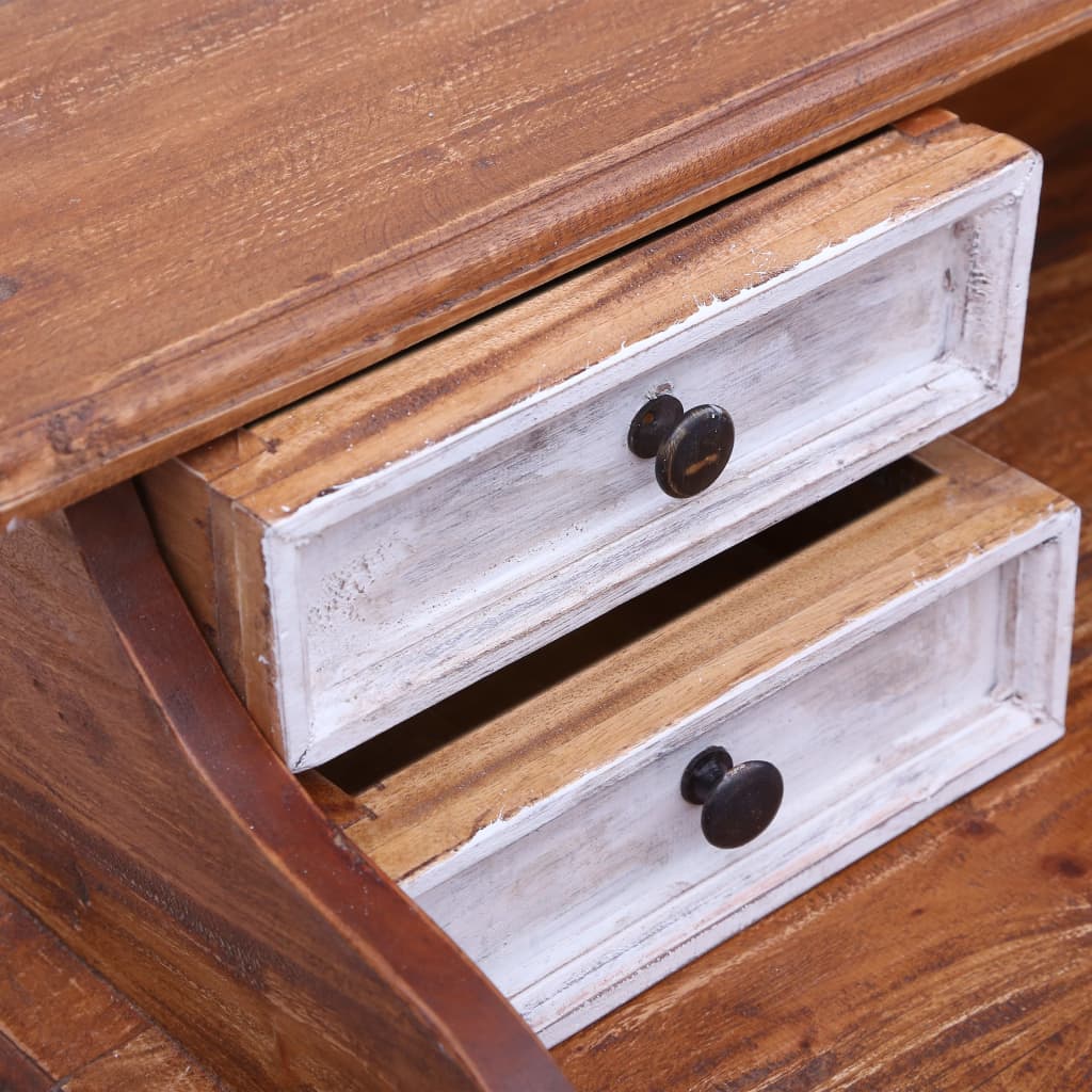 Bureau d'écriture et tiroirs 90x50x101 cm bois massif d'acajou - XIOS