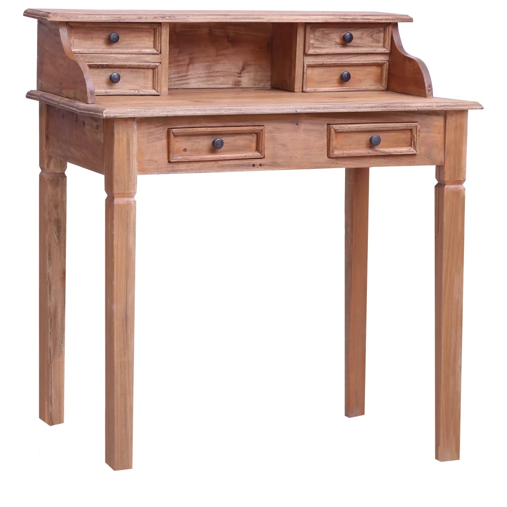 Bureau d'écriture et tiroirs 90x50x101 cm bois massif d'acajou - XIOS
